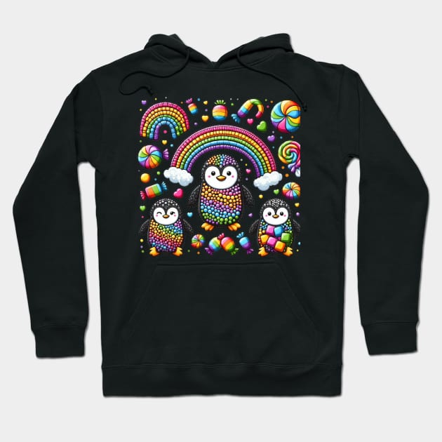 Candy Penguins II Hoodie by sonnycosmics